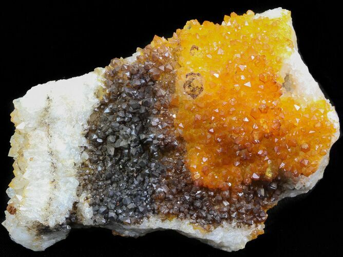 Quartz Cluster with Iron/Manganese Oxide - Diamond Hill #44799